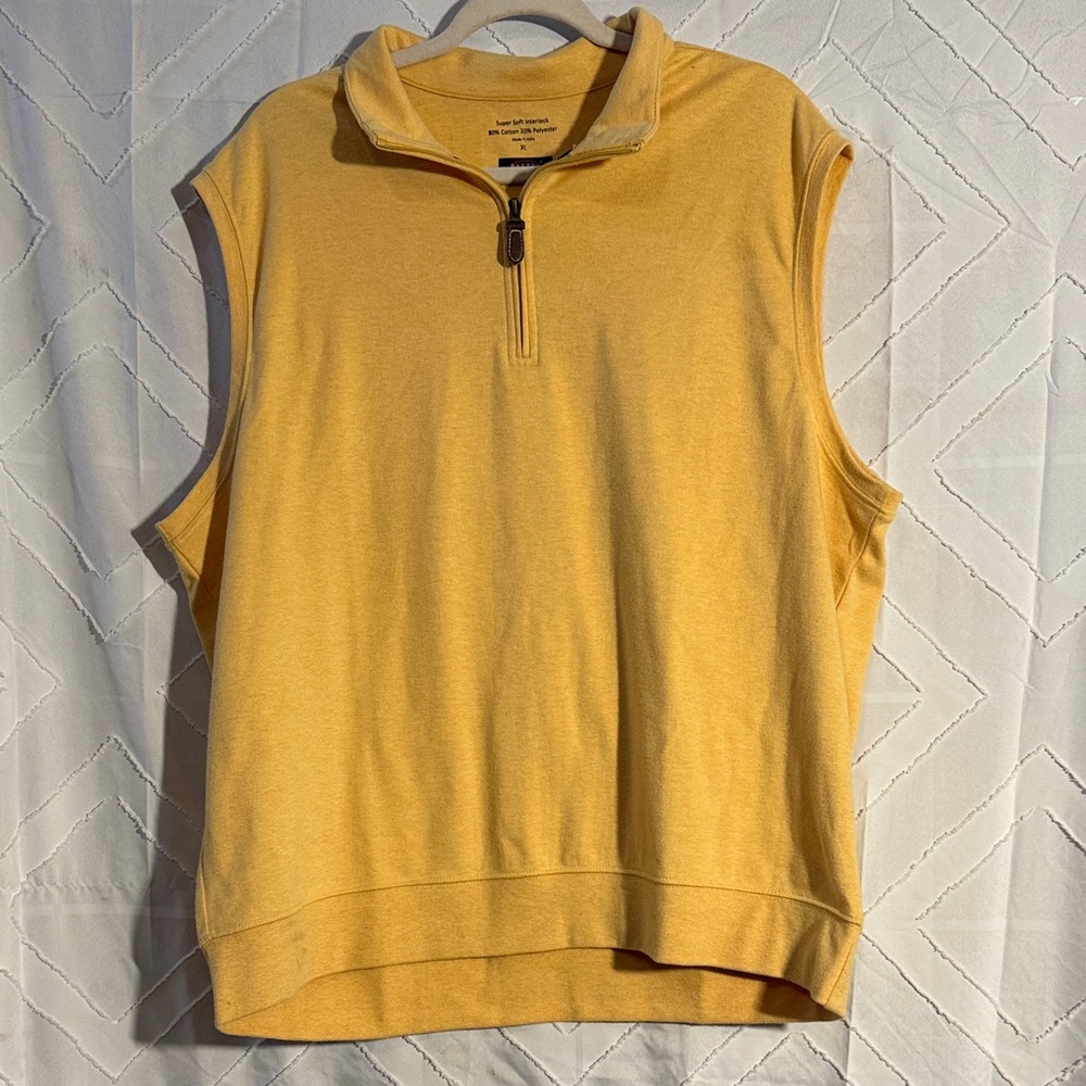 Men's Golden Yellow golf 1/4 zip vest